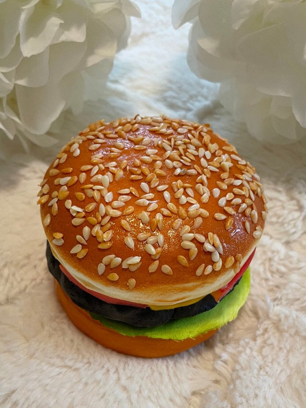 Realistic Design Artificial Hamburger Magnet